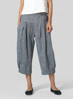 Linen Harem Pants Vivid Linen, Linen Harem Pants, Casual Linen Pants, Linen Casual, Cotton Bottoms, Plus Size Pants, Linnet, Unique Designers, Striped Linen