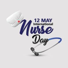 the international nurse's day logo with a stethoscope