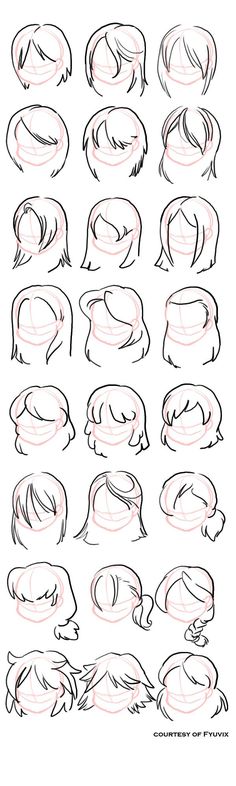 the different types of hair and how to draw them