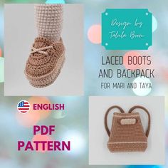 crochet booties and handbag for marri and taya - english