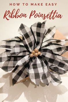 how to make an easy ribbon poinsettia