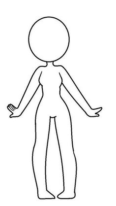 a drawing of a person standing with their hands out