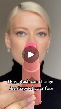 How Blush Can Change Your Face, Makeup Slim Face, Blush For Long Face Shape, How To Apply Blush Correctly Round Face, Applying Blush Round Face, Blush Face Shape, Cool Pink Blush, How To Apply Blush Oval Face, Where To Put Blush Face Shapes