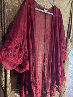 Red Lace Shawl Red Shawl, Lace Shawl, Red Lace, Shawls And Wraps, Last Minute Gifts, Scarf Wrap, Scarf Accessory, Shawl, United States