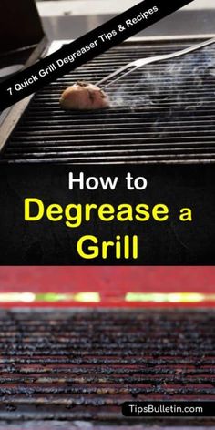 how to degreasea a grill with the title overlaying it's image