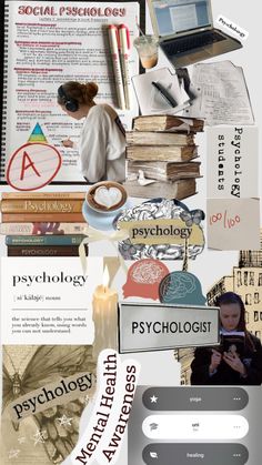 a collage of different types of books and papers