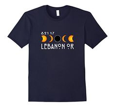 Mens-Lebanon-Oregon-Total-Solar-Eclipse-2017-T-Shirt-2XL-Navy