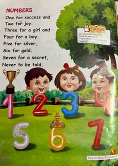 the children's book has numbers on it