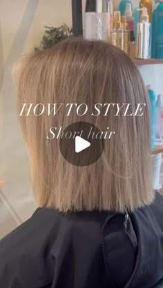 Hairstyles For Medium Length Layered Hair Easy, Short Hair Everyday Hairstyles, Short Blonde Styles, How To Style Long Bob Waves, Hair Setting Styles For Short Hair, Ways To Style Lob Haircut, Short Hair Ways To Style, How To Style Short Hair Straight, Half Up Do For Short Hair