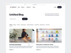 an image of a website page with the words united blog on it and two images of people