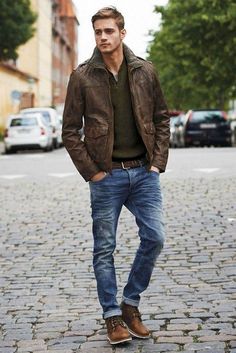 Brown Dress Shoes, Party Kleidung, Sharp Dressed Man, Mens Winter Fashion, Well Dressed Men, Brown Leather Jacket, Men Looks, Men Winter