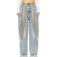 Brand Name: Cacah Up Material: COTTON Elasticity: Slight Stretch Fabric Type: Cotton denim Length: full length Fit Type: LOOSE Cotton Wide Leg Pants, Jeans Y2k, Diy Sewing Clothes, Fashion Images, Sewing Clothes, Denim Fashion, Passion For Fashion, Denim Women, Wide Leg Pants