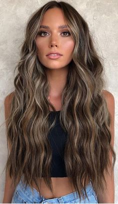 Brown Hair Inspo, Brunette Hair With Highlights, Gorgeous Hair Color, Brown Hair With Blonde Highlights, Dark Hair With Highlights, Brunette Balayage Hair, Brown Hair Balayage, Winter Hair Color, Brown Blonde Hair