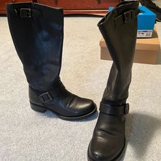 Barely Worn Veronica Slouch Frye Boots. Comes In Original Box Frye Veronica, Slouch Boots, Frye Boots, Slouched Boots, Frye Shoes, Moto Boots, Original Box, Size 7, Women Shoes