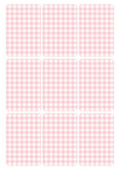 pink gingham checkered paper squares