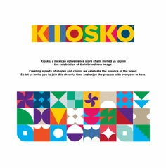 an advertisement for kiosko, the mexican convenience store that is open to the public