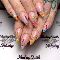 Audrey | Nail Artist (@audreyfaithartistry) • Instagram photos and videos Nails Yellow, Floral Nail Designs, Easter Nails, Dream Nails, Fire Nails, Floral Nails, Best Acrylic Nails