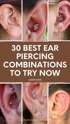 ear piercing combinations to try now with the words 30 best ear piercing combinations to try now