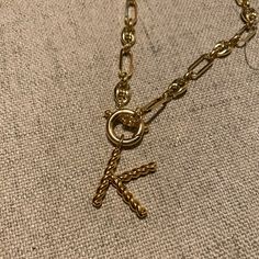 New With Tags! Large “K” Initial Necklace. Gold Tone. K Initial Necklace, K Initial, Cork Necklace, Kid Pendant, Word Necklace, Geode Necklace, Floral Pendant Necklace, Turquoise Statement Necklace, Chanel Necklace