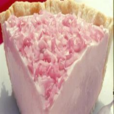 a close up of a slice of pie on a plate