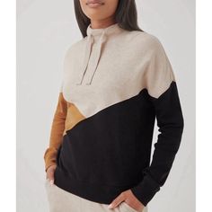 Reposhing This Item I Purchased From @Afterglowmarket. Loved It, But Ready To Rotate For Something New. Questions? Leave A Comment Below! Black Airplane, Colorblock Sweatshirt, Color Block Sweatshirt, Color Block Sweater, Quarter Zip Pullover, Sporty Look, Sustainable Clothing, Pullover Sweatshirt, Fair Trade