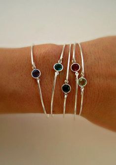 Hand Forged Jewelry, Mothers Bracelet, Bracelets Bangle, Silver Bracelets For Women, Electroformed Jewelry, Birthstone Bracelet, Birthstone Bracelets, Jewelry Sterling Silver, Silver Jewelry Rings