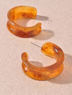 These Caramel Resin Hoop Earrings are too cute! Desk Stickers, Resin Hoop Earrings, Play Shop, Planner Notepad, Bath Candles, Too Cute, Stationery Set, Deck Of Cards, Art Toy