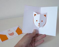 Arte Pop Up, Pop Up Card Templates, Tarjetas Pop Up, Cat Orange, Pop Up Art, Creative Stationery, Origami Flowers, Kids' Crafts