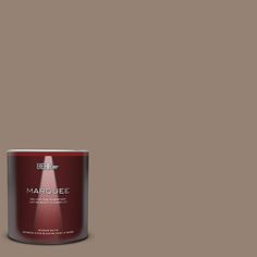 the behr paint color is shown in this image, it's dark brown and has