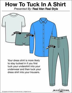 How To Keep Your Shirt Tucked In AOM 400 Guy Tips, Tuck In A Shirt, Real Men Real Style, Tuck Dress, Men's Dress Shirts, Fashion Tips For Men, Entrepreneur Fashion, Oufits Casual