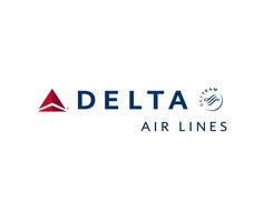 delta air lines logo on a white background