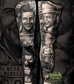 two men with tattoos on their arms