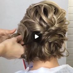 Number 4 Hair Care on Instagram: "✨Short Hair Don’t Care Updo✨⁣ ⁣ Check out this adorable #updo perfect for #shorthair! Share this #hairinspo with a #bestie💕⁣ ⁣ 💋 #Number4HairCare ⁣ ⁣ 📷: @lenabogucharskaya!!!" Short Bob Updo, Upstyles For Short Hair, Mother Of The Bride Hair Short, Prom Hair Inspo, Short Curly Hair Updo, Bob Updo Hairstyles, Short Hair Updo Easy, Mother Of The Groom Hairstyles