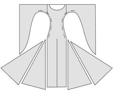 the front and back view of a dress pattern