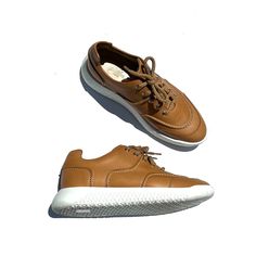 Authentic Hermes Turn Veau Sport Brown Carmel Saddle Leather H Sneakers 38 7.5 Designer: Hermes Size: 38, 7.5us Color: Naturel Outsole Width: 4” Platform: 1.30” Outsole Length: 11.25” Condition: Light Wear At Outsoles. Please See The Photographs. Closure: Lace Up Includes: Dust Bag, Box, Extra Laces. Origin: Italy Retail Price: $1100 These Hermes Sneakers Will Go With So Many Outfits. The Natural Color On These Is So Versatile. I Am An Experienced Luxury Designer Reseller And Authenticator. All Items Sold By Fashion Reloved Are Guaranteed Authentic And Described As Accurately As Possible. Find More Items And For Less On Our Fashionreloved Website Or Instagram Page. No Tax To No Hermes Sneakers, Saddle Leather, Instagram Page, Luxury Designer, Natural Color, Womens Shoes Sneakers, Saddle, Luxury Design, Dust Bag