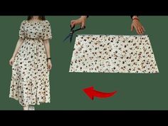 ♥️New💃 Two Ways to Wear a Summer Stylish Idea ✂️So Easy So Cute Dresses🔥 Cut and Sew Only 20 Minute - YouTube Dress Cuts, Sewing Hacks, Cute Dresses, Dresser, Sewing Patterns, Couture