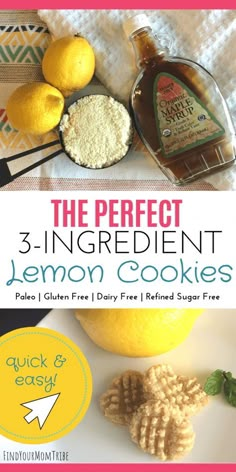 the perfect 3 ingredient lemon cookies