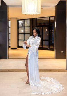 This bridal party robe exudes timeless and classy but flows enough for you to move comfortably around the room when getting ready for the wedding. These satin robes are washer and dryer friendly but do need a bit of steaming for a crisp look right out of the package. Available in Missy (0-10), Plus (12-16), and Curve (18-22) Buy 4 Robes, Get 1 Free! If your size/quantity is unavailable, please email us at hello@bridalbabes.co (not .com) for a pre-order! January 2024 Outfits, Curve Hugging Dress, Bridal Shower Inspo, Curvy Bride, Bridal Party Robes, Bridal Robe, Bridal Suite, January 2024, Luxury Bridal