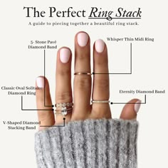 Ring Placements Hands, Left Hand Ring Stack, How To Wear Rings Aesthetic, How To Wear Stacking Rings, Fingers Rings Gold, How To Wear Rings Elegantly, Ring Accessories Style, Rings Wearing Ideas, How To Wear Gold And Silver Rings Together