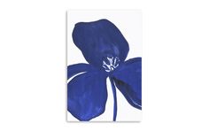 a blue flower on a white background