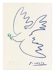 Pablo Picasso, Dove, Drawing, Art Picasso Dove Of Peace, Picasso Dove, Pablo Picasso Drawings, Dove Drawing, Picasso Artwork, Picasso Drawing, Peace Bird, Pablo Picasso Art, Dove Tattoo