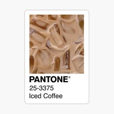 the pantone iced coffee sticker