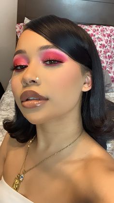 Pink Eyeshadow Look, Cute Makeup Looks, Creative Makeup Looks, Pink Eyeshadow, Baddie Makeup, Pink Makeup, Lashes Makeup, Flawless Makeup, Gorgeous Makeup