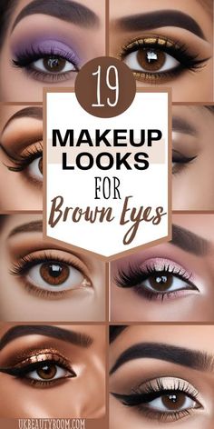 Makeup Ideas For Brown Eyes, Turquoise Eyeshadow, Shimmery Eyeshadow, Eyeshadow For Brown Eyes, Brown Eyeliner, Glam Look, Dark Brown Eyes