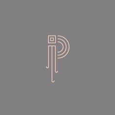 the letter p is made up of two lines and has a small square in it