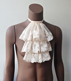 Cream lace jabot. Ideal accessory for a Steampunk wedding. Pirate party, vampire costume lace jabot. This jabot is made from high-quality lace and fits great with a blouse.  Fits all neck sizes.    Please check the size below. Jabot size: Length - 33cm (13") Width - 23cm (9.05") Hand washes. Lay on a flat surface to dry. In my photos, I always try to show the colors of my product as accurately as possible. The colors may vary depending on your screen. Shipping: worldwide from Europe (Latvia) wit Pirate Blouse, Vampire Cosplay, Pirate Wedding, Pirate Cosplay, Steampunk Pirate, Blouse Fits, Vampire Costume, Steampunk Wedding, Wedding Costume