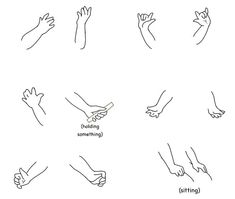 the different types of hands and fingers are shown in this drawing lesson, which shows how to