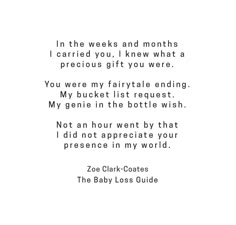 a poem written in black and white with the words i'm the weeks and months i carried you, i knew what a precious gift you were