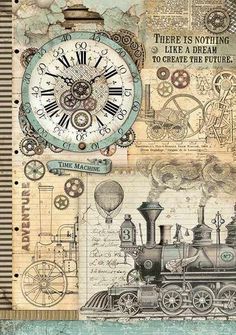 there is nothing like a dream to create the future with steam engine and gears on paper