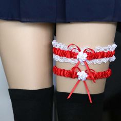 Metal Color: Red Leg Garters, Bridal Garter Lace, Legs Ring, Wedding Garter Lace, Leg Garter, Princess Cosplay, Stockings Legs, Lace Garter, Bridal Garter